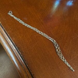 Elegant Sterling Silver Braided Tennis Bracelet
